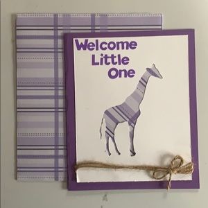 Handmade welcome little one baby shower card
